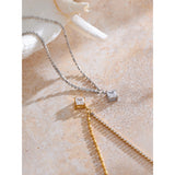 Eloise Cubic Zirconia Beaded Necklace – Waterproof & Sparkling Design | Huna Jewelry