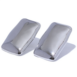 Leah Rectangular Stud Earrings – Glossy, Bold & Waterproof Design | Huna Jewelry