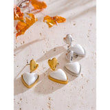 Celia Heart Drop Earrings – Dainty Pearl Statement Jewelry | Huna Jewelry