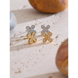 Jude Flower Stud Earrings – Small, Sparkly & Waterproof Jewelry | Huna Jewelry