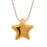 Starlight Stainless Steel Pendant Necklace – Celestial Elegance | Huna Jewelry