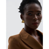Deborah Wave Stud Earrings – Trendy Waterproof Minimalist Design | Huna Jewelry