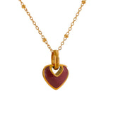 Winda Heart Pendant Necklace – Romantic Red Charm Jewelry | Huna Jewelry
