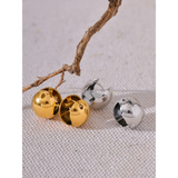 Rhea Round Huggie Hoop Earrings – Polished & Everyday Style | Huna Jewelry