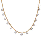 Lucy Cubic Zirconia Charm Necklace – Chic Sparkling Jewelry | Huna Jewelry