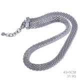 Marlowe Wide Collar Chain Necklace & Bracelet – Bold & Stylish Statement Jewelry | Huna Jewelry