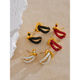 Jodie Knot Stud Earrings – Water Resistant & Stylish Jewelry | Huna Jewelry
