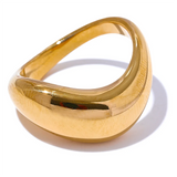 Lucille Smooth Minimalist Ring – Elegant & Stylish | Huna Jewelry