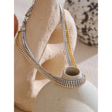 Ember Two-Row Tennis Chain – Sparkling & Elegant Necklace | Huna Jewelry