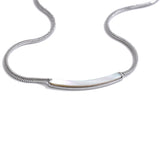 Luella Natural Shell Curved Bar Necklace – Modern & Waterproof Jewelry | Huna Jewelry