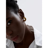 Noemi C-Shaped Earrings – Vintage & Tarnish-Resistant Statement Jewelry | Huna Jewelry