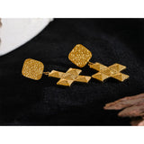 Breya Cross Drop Earrings – Vintage-Inspired Statement Jewelry | Huna Jewelry
