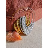 Veda Thin Textured Hoop Earrings – Chic, Modern & Waterproof | Huna Jewelry