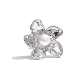 Marie Flower Pearl Ring – Bold & Stylish Elegant Jewelry | Huna Jewelry