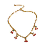 Odette Cherry Jewelry Set – Stylish Bracelet & Necklace | Huna Jewelry