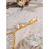 Violet Y Chain Necklace – Waterproof Pearl & Shell Fish Pendant | Huna Jewelry
