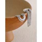 Emmeline Tassel Chain Earrings – Chic & Stylish Long Dangle Jewelry | Huna Jewelry