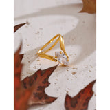 Isabelle Zirconia Ring – Unique & Elegant Sparkling Jewelry | Huna Jewelry
