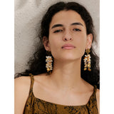 Mara Shell Dangle Earrings – Long Drop Style for Summer Outfits | Huna Jewelry