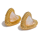 Janet Heart Stud Earrings – Bold Colored Statement Jewelry | Huna Jewelry