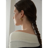 Gianna Chunky Hoop Earrings – Geometric Hollow Rust-Proof Design | Huna Jewelry
