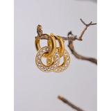 Alma Gold Floral Earrings – Elegant Nature-Inspired Jewelry | Huna Jewelry