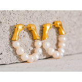 Tala Pearl Hoop Earrings – Timeless & Elegant Jewelry for Women | Huna Jewelry