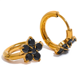 Juniper Flower Hoop Earrings – Delicate & Elegant Jewelry Gift | Huna Jewelry