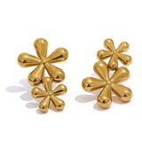 Dani Floral Stud Earrings – Timeless & Rust-Resistant Jewelry | Huna Jewelry