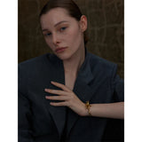 Lorelai Bow Knot Cuff Bracelet – 18K Gold Plated, Trendy & Waterproof | Huna Jewelry