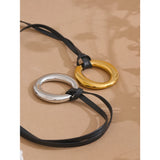 Zay Round Pendant Necklace – Trendy & Minimalist Jewelry | Huna Jewelry