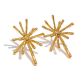 Fleur Firework Stud Earrings – Dazzling & Unique Piece | Huna Jewelry