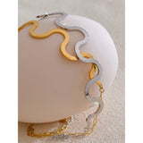 Hayi Wave Choker Necklace – Dainty Ocean-Inspired Beach Jewelry | Huna Jewelry