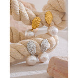 Mckenzie Pearl Drop Shell Earrings – Elegant & Chic Statement | Huna Jewelry