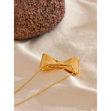 Harper Bow Pendant Necklace – Minimalist & Elegant Jewelry Gift | Huna Jewelry
