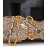 Daniela Oval Drop Earrings – Delicate Long Statement Jewelry | Huna Jewelry