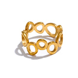 Lennon Round Hollow Ring – Modern & Stylish Statement Jewelry | Huna Jewelry