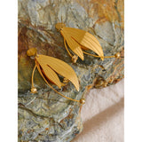 Silvia Flower Earrings – Chic & Artistic Dangling Statement Jewelry | Huna Jewelry
