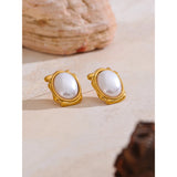 Lucille Vintage Pearl Earrings – Classic & Elegant Jewelry | Huna Jewelry