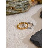 Aubrey Thin Textured Ring – Minimalist & Elegant Everyday Jewelry | Huna Jewelry
