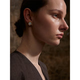 Neriah Natural Shell Round Stud Earrings – Hypoallergenic & Waterproof | Huna Jewelry