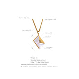 Alice Envelope Pendant – Chic Box Necklace with Natural Shell | Huna Jewelry