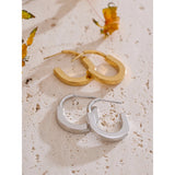 Kourtney Minimalist U-Shape Huggie Earrings – Sleek Everyday Elegance | Huna Jewelry