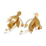 Silvia Flower Earrings – Chic & Artistic Dangling Statement Jewelry | Huna Jewelry