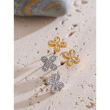 Jude Flower Stud Earrings – Small, Sparkly & Waterproof Jewelry | Huna Jewelry