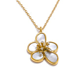 Marcella Natural Shell Flower Pendant Necklace – Elegant & Chic | Huna Jewelry