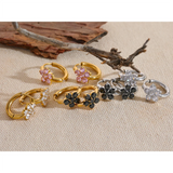 Juniper Flower Hoop Earrings – Delicate & Elegant Jewelry Gift | Huna Jewelry