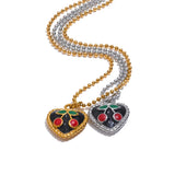 Sophie Cherry Heart Pendant Necklace – Cute & Romantic Jewelry | Huna Jewelry