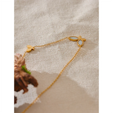 Floriana Butterfly Pendant Necklace – Gold & Shell Stainless Steel | Huna Jewelry