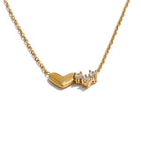 Emery Double Heart Pendant Necklace – Delicate & Elegant Jewelry | Huna Jewelry